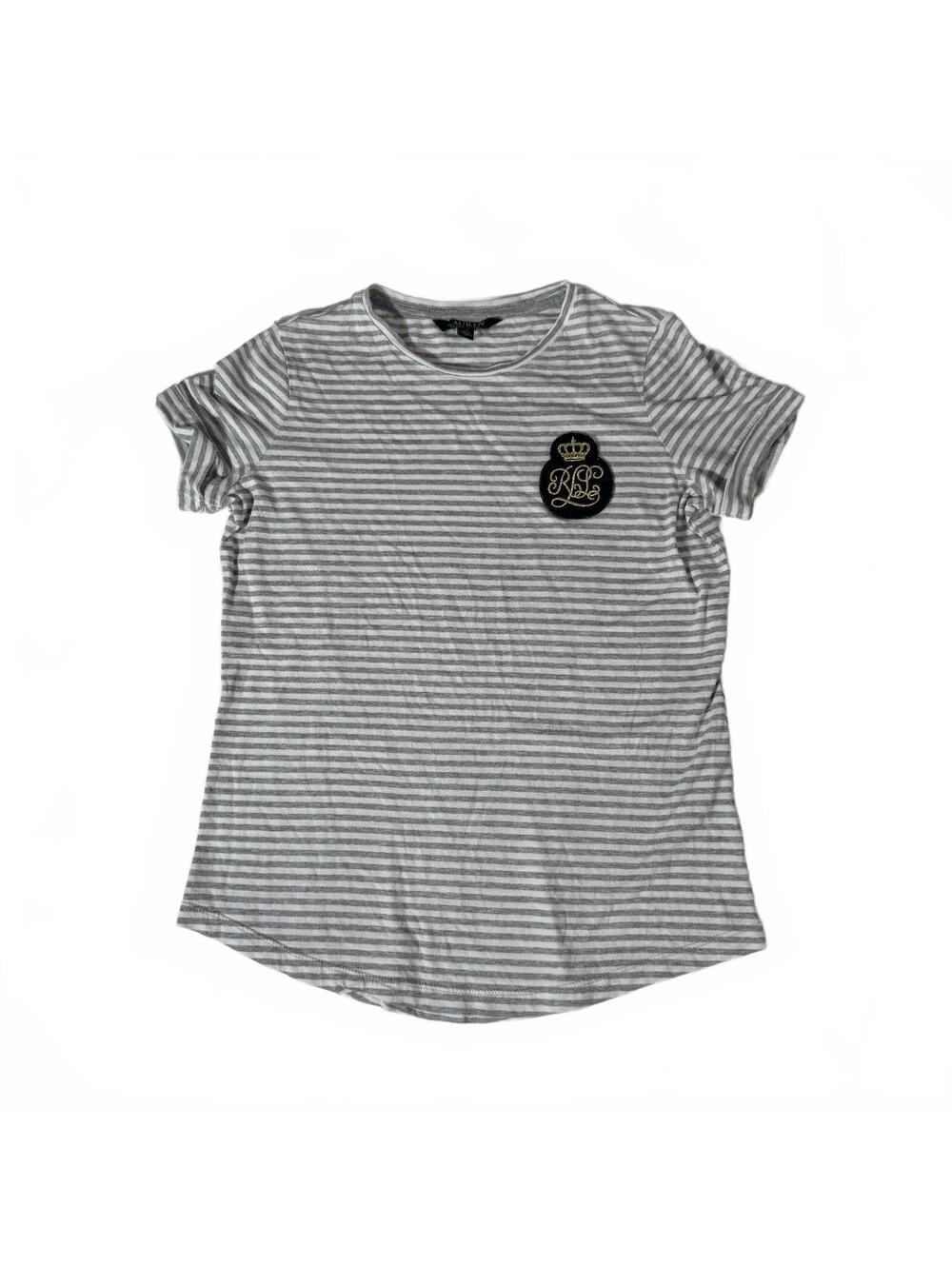 Lauren Ralph Lauren Striped T-Shirt Patch Detail Quiet Luxury Back to School
